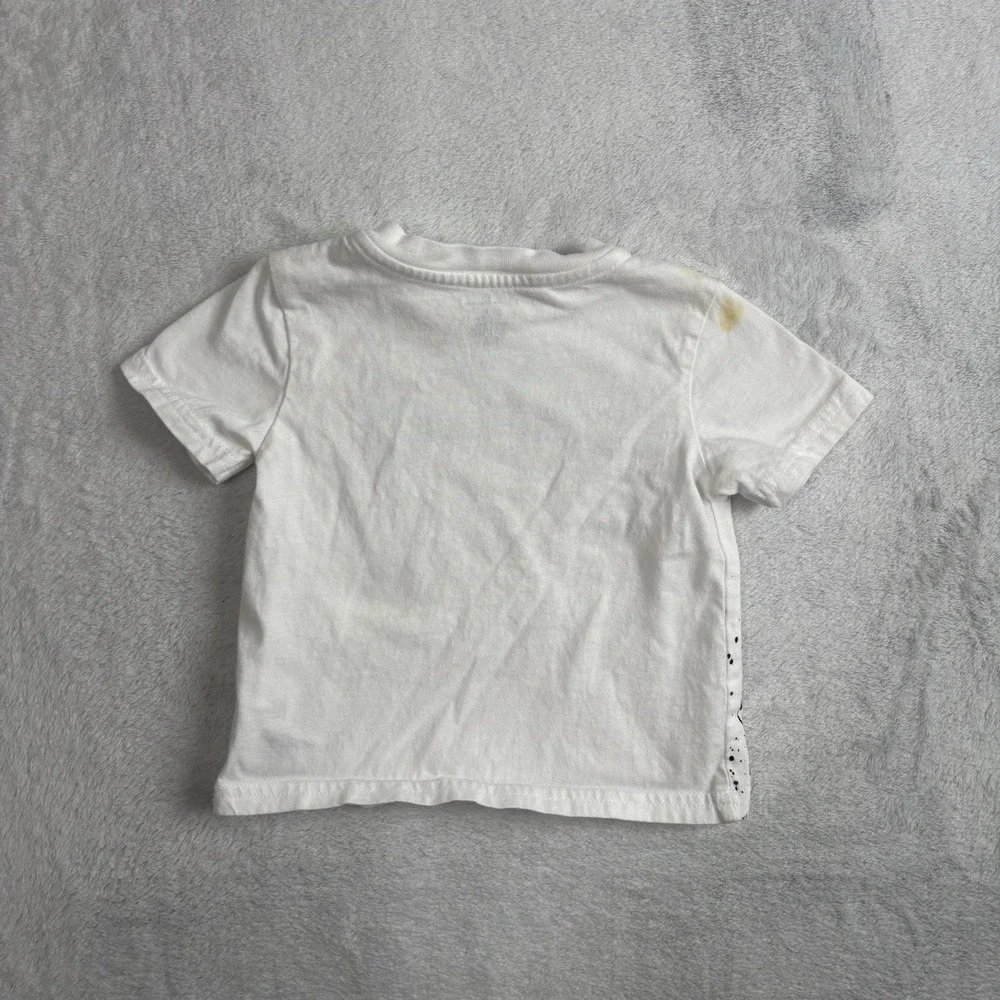 Ralph Lauren Polo Paint Splatter White SS Graphic Shirt Infant Size‎ 6M Months